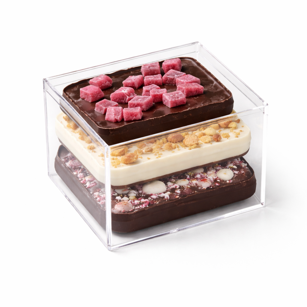 Lucite Stack Exquisite Chocolate Confections