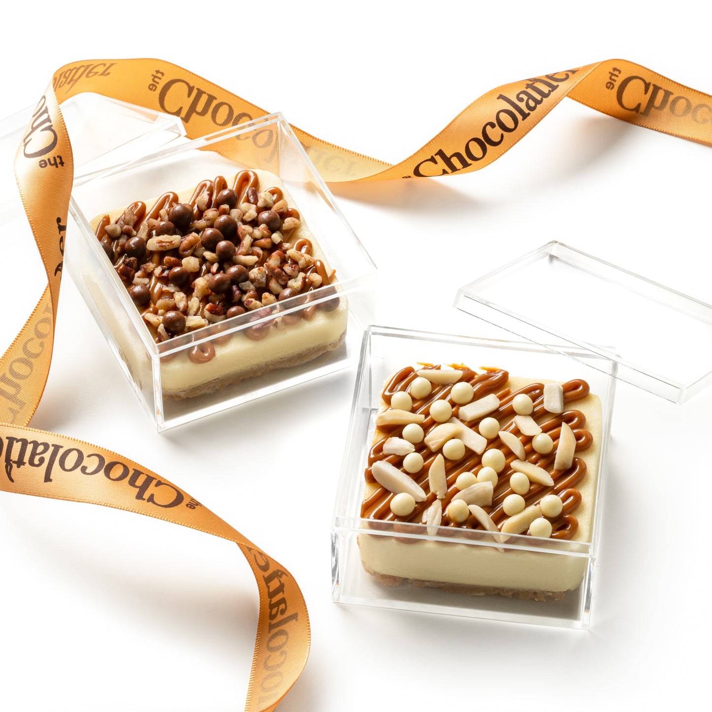 Mini Cheesecake Medley with Chocolate & Nut Toppings